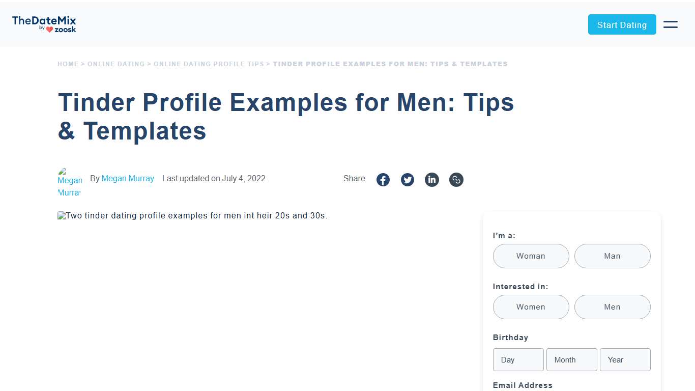 Tinder Profile Examples for Men: Tips & Templates